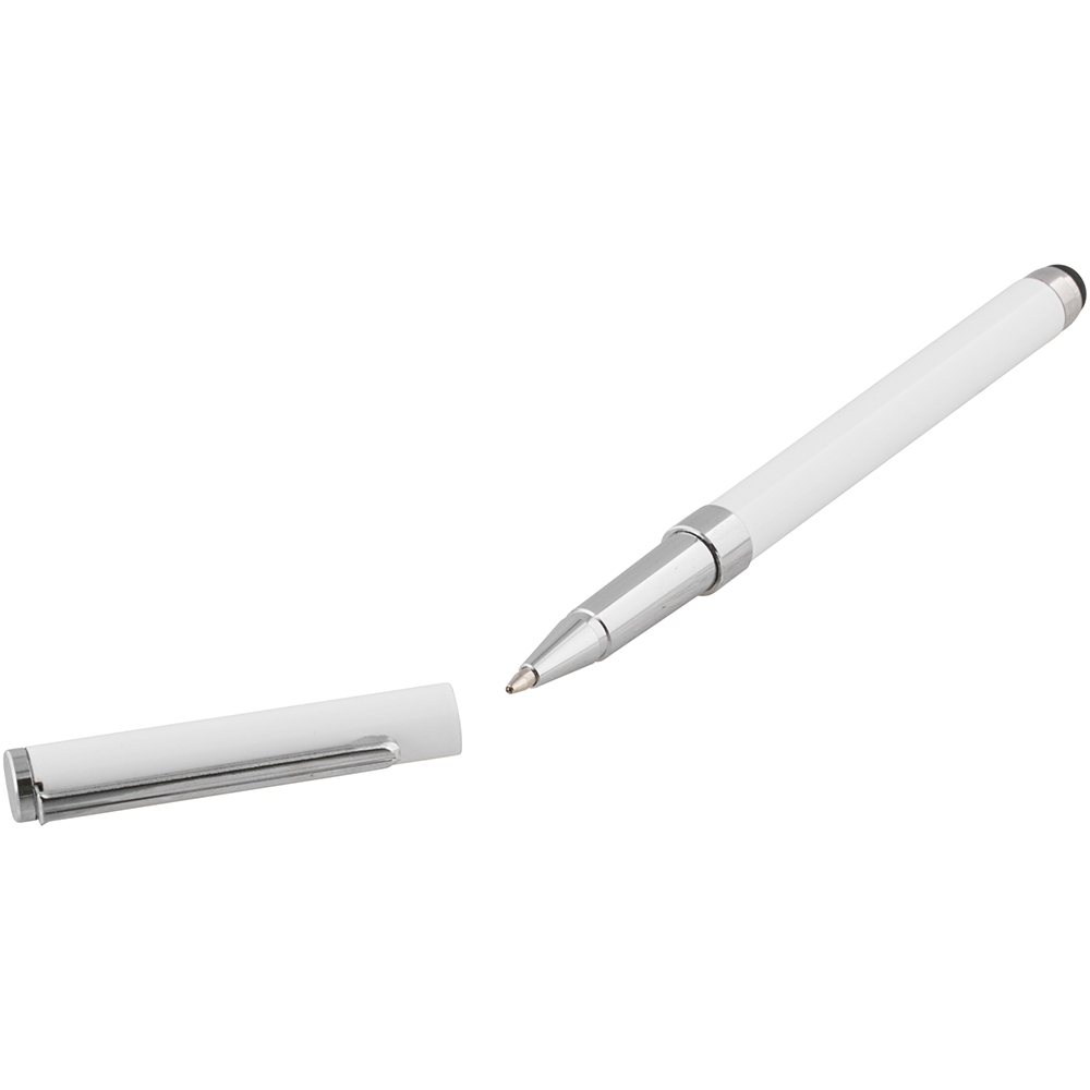 Penna för touchskärmar, kulspets, svart bläck, vit