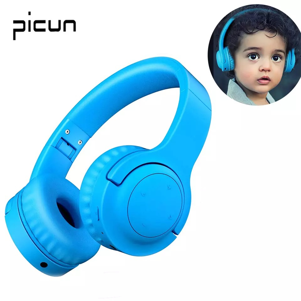 Picun E3 Trådlösa barnhörlurar, Bluetooth v5.0, blå