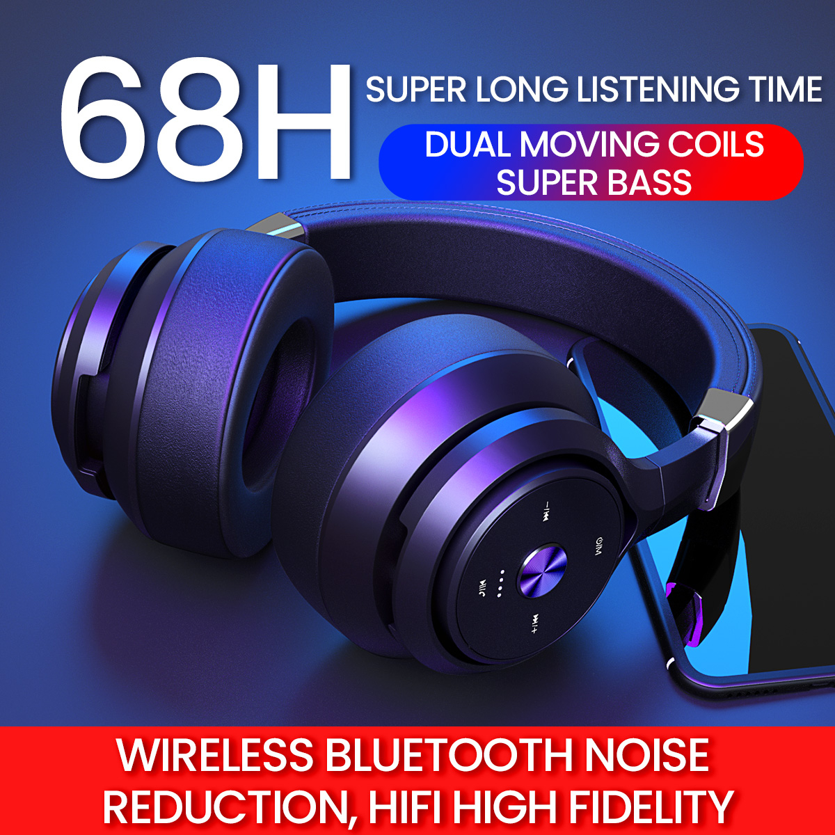 Picun P28s Over Ear Bluetooth-hörlurar
