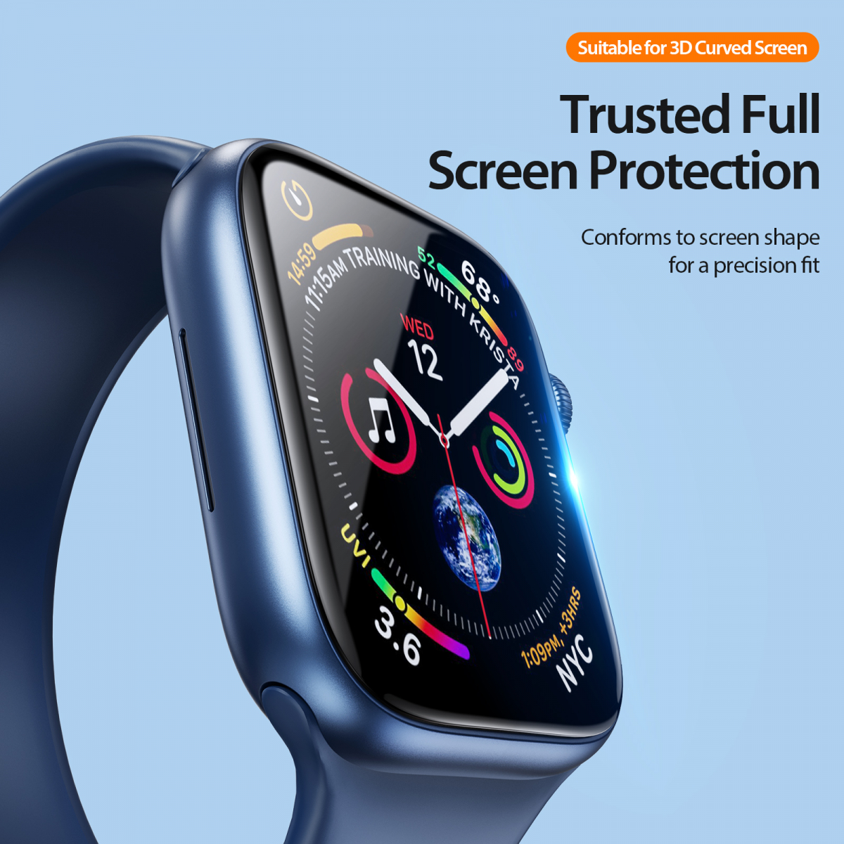 Dux Ducis Pmma skärmskydd till Apple Watch 10, 46mm, 2-pack