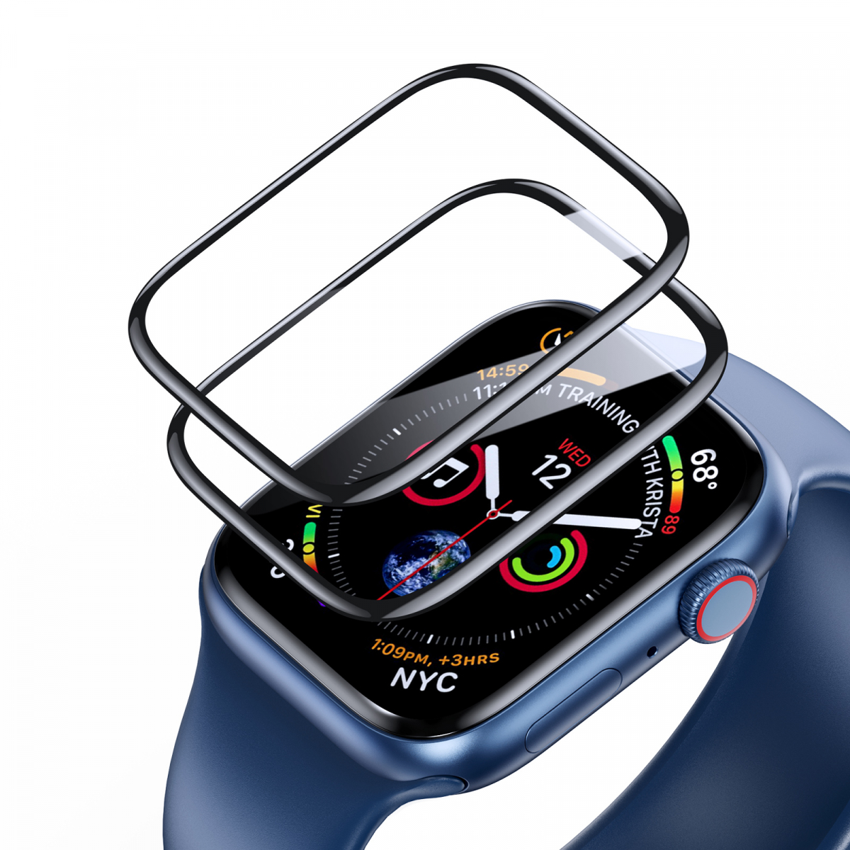 Dux Ducis Pmma skärmskydd till Apple Watch 7/8/9, 45mm, 2-pack
