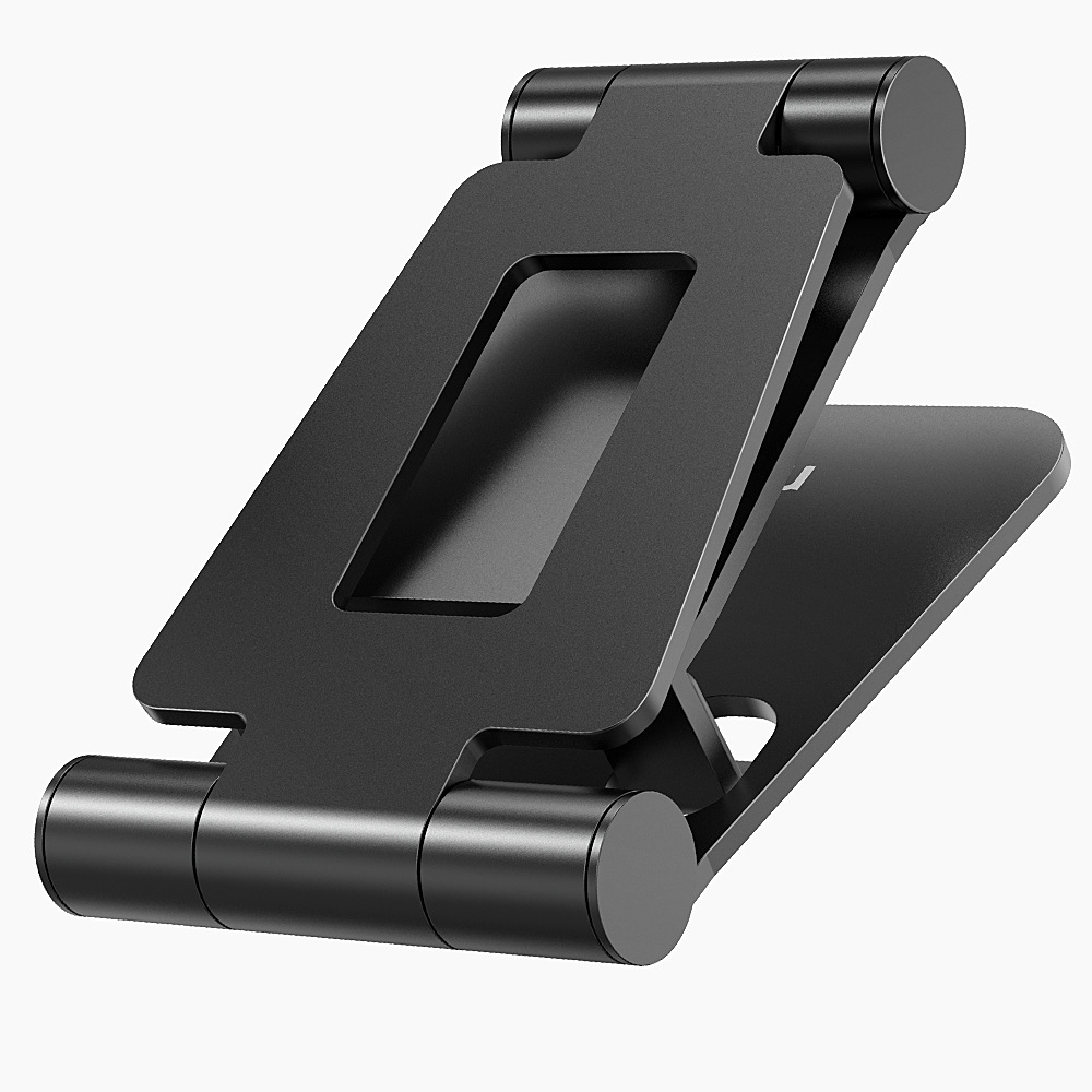 Vikbart mobilställ i aluminium, svart
