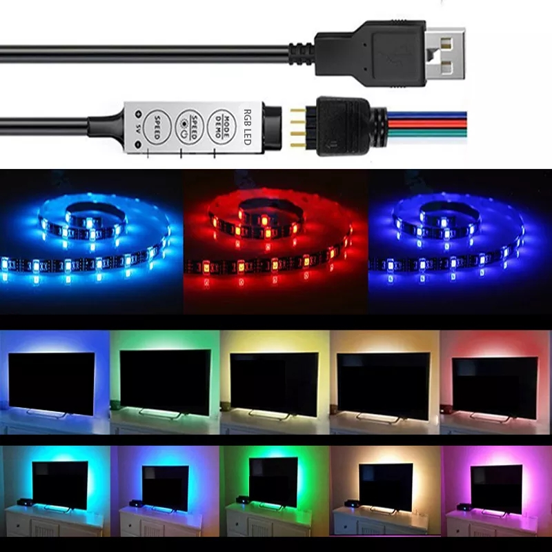 Smart RGB LED-slinga med justerbar ljusstyrka, 4W, 2m