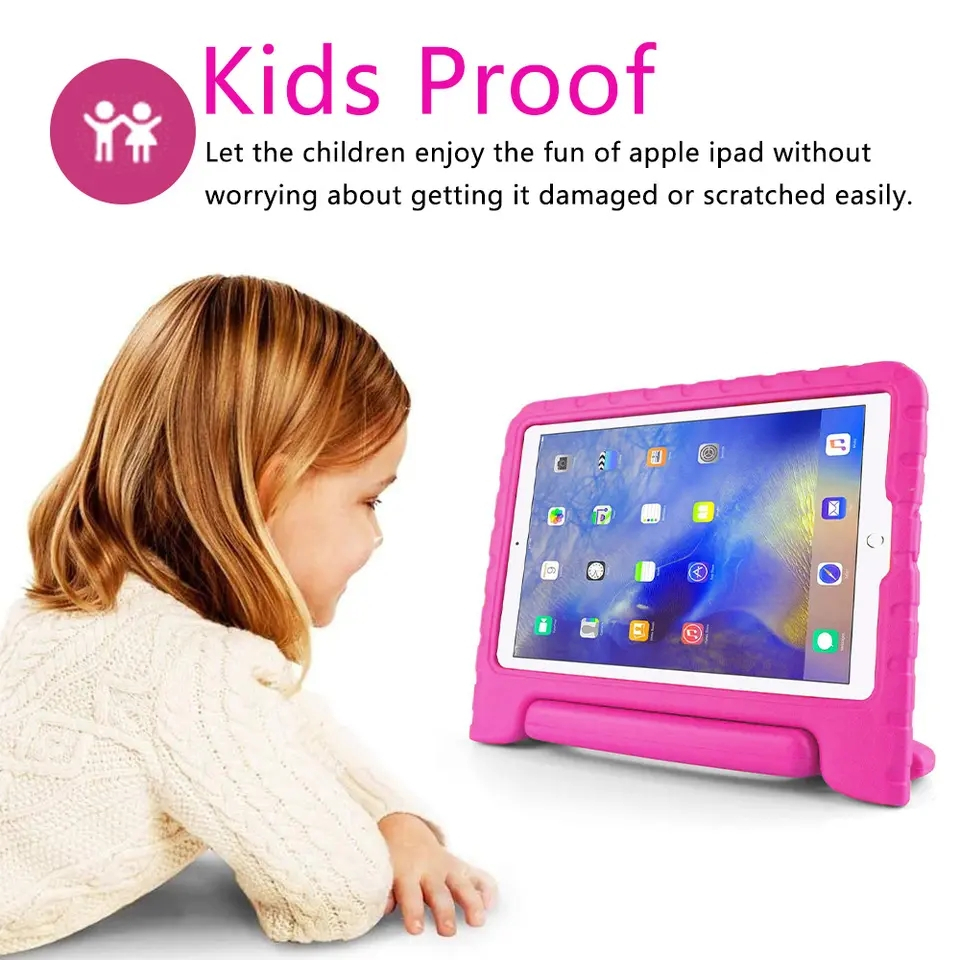 Stöttåligt barnfodral, iPad 10.9" (2022, 10:e gen), rosa