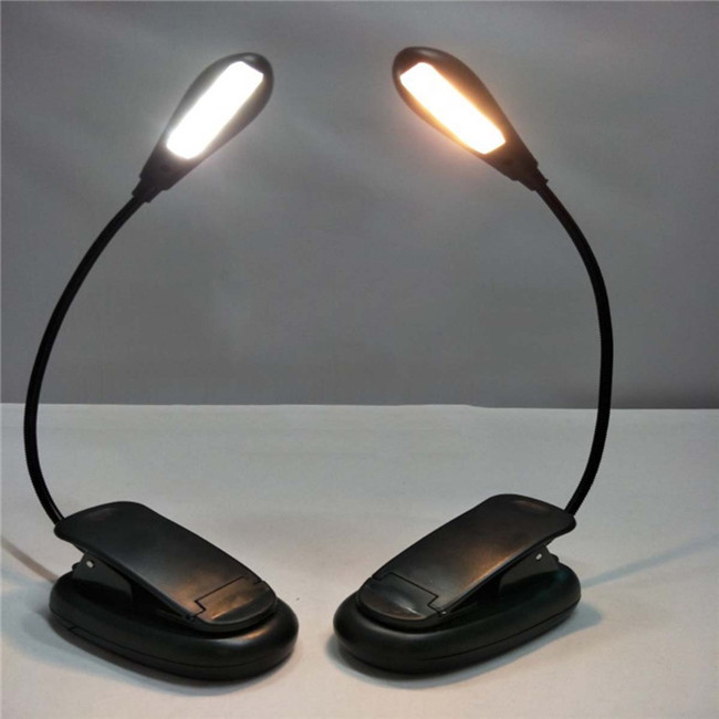 Flexibel läslampa med justerbart ljus, svart