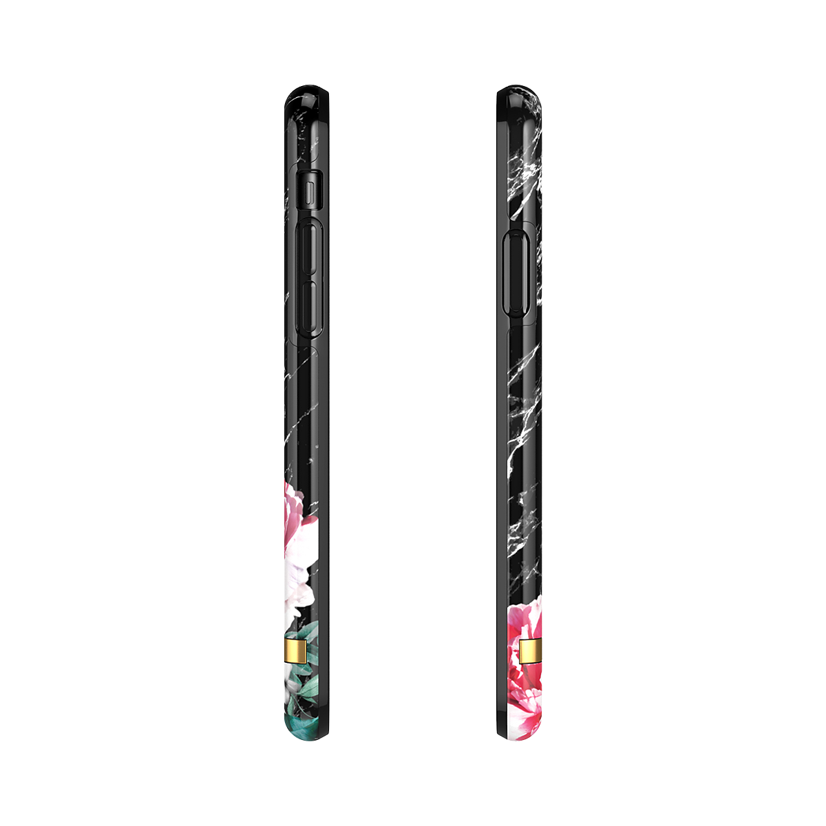 Richmond & Finch, Black Marble Floral, mobilskal för iPhone XR
