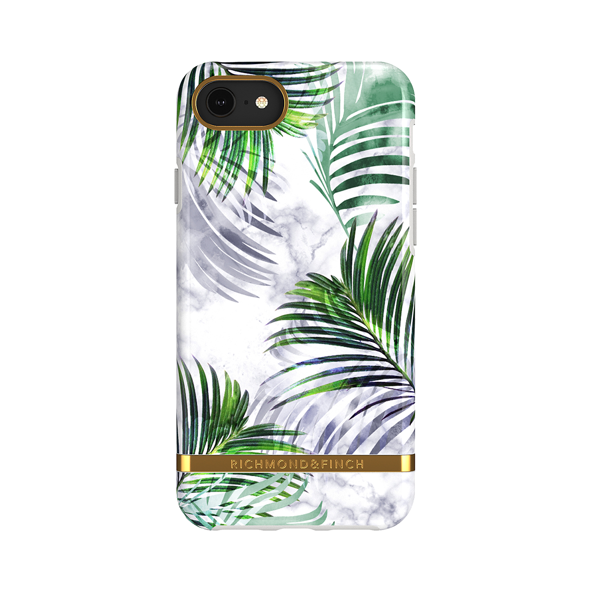 Richmond & Finch, White Marble Tropics, skal för iPhone 6/6s/7/8