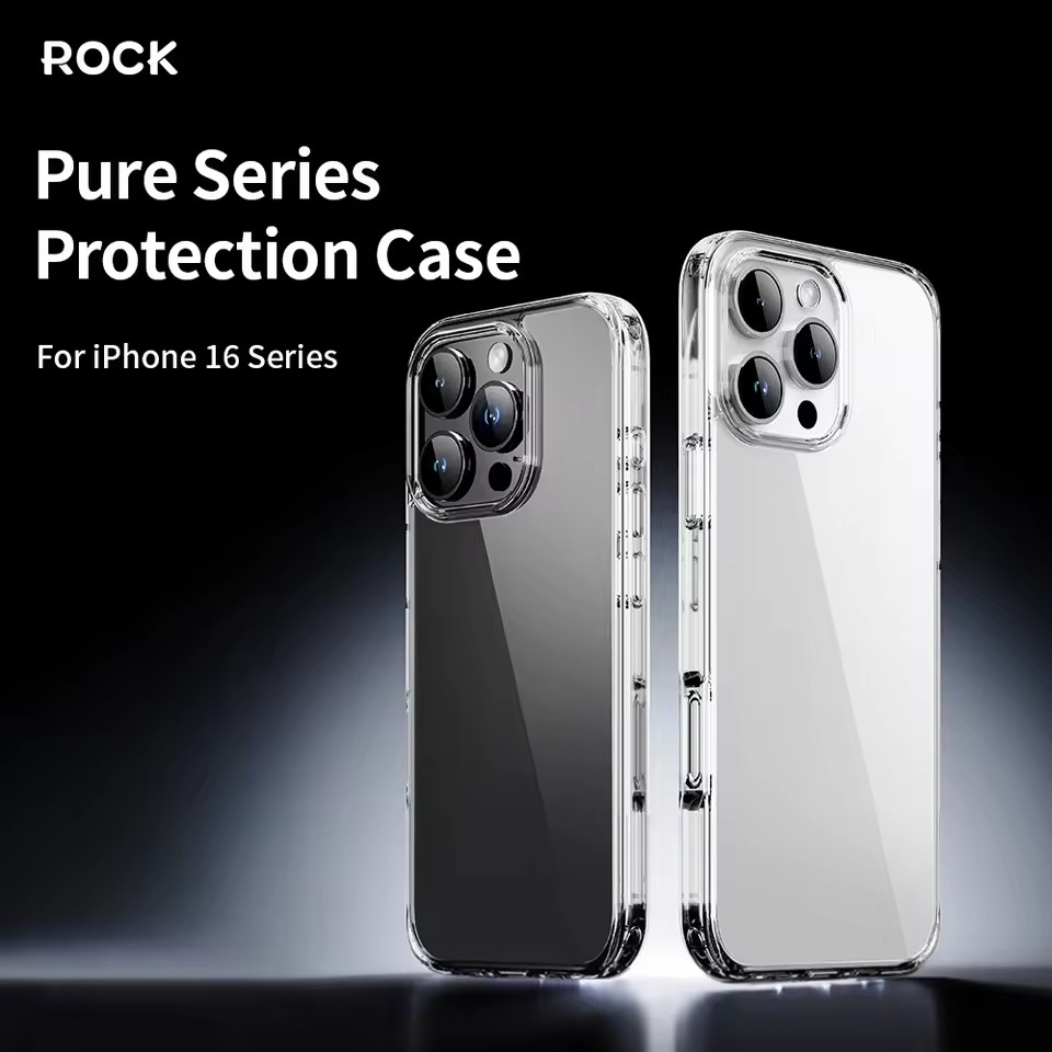 Rock Pure Series transparent skal till iPhone 16 Pro