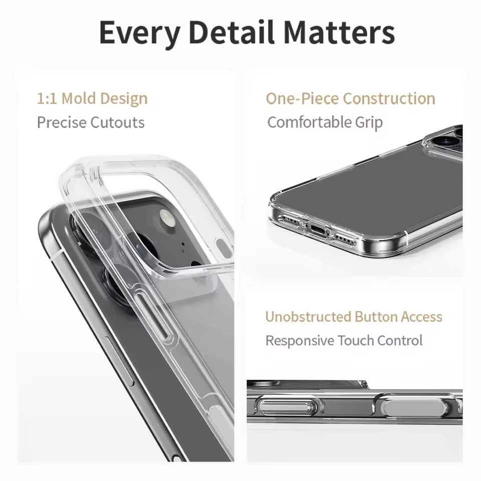 Rock Pure Series transparent skal till iPhone 17 Air