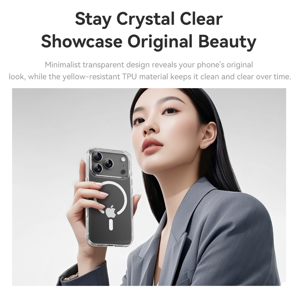 Rock Crystal Shield transparent skal till iPhone 17 Pro