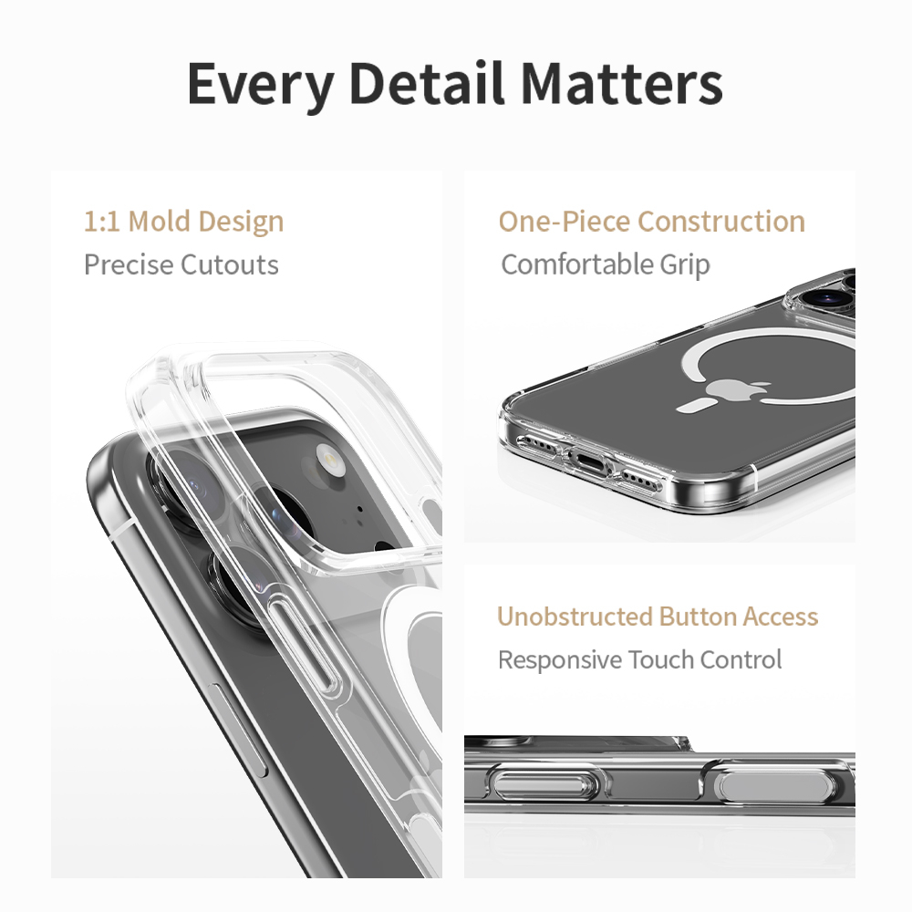 Rock Crystal Shield transparent skal till iPhone 17