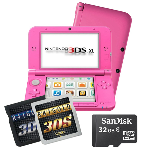 Nintendo 3DS XL + R4i Gold 3DS + 32GB microSD