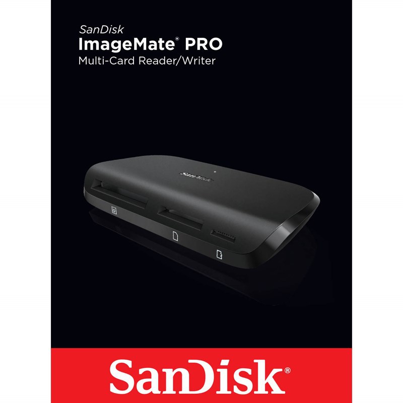 SanDisk Minneskortläsare USB 3.1 Svart för SD, CF & mSD kort
