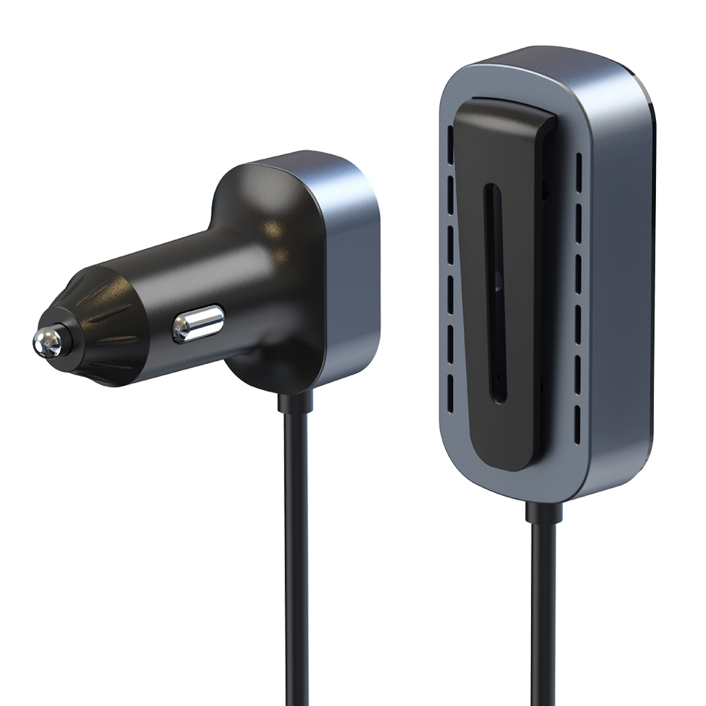 Billaddare med förlängare, 4xUSB+ 2xUSB-C, QC3.0, PD, 65.5W