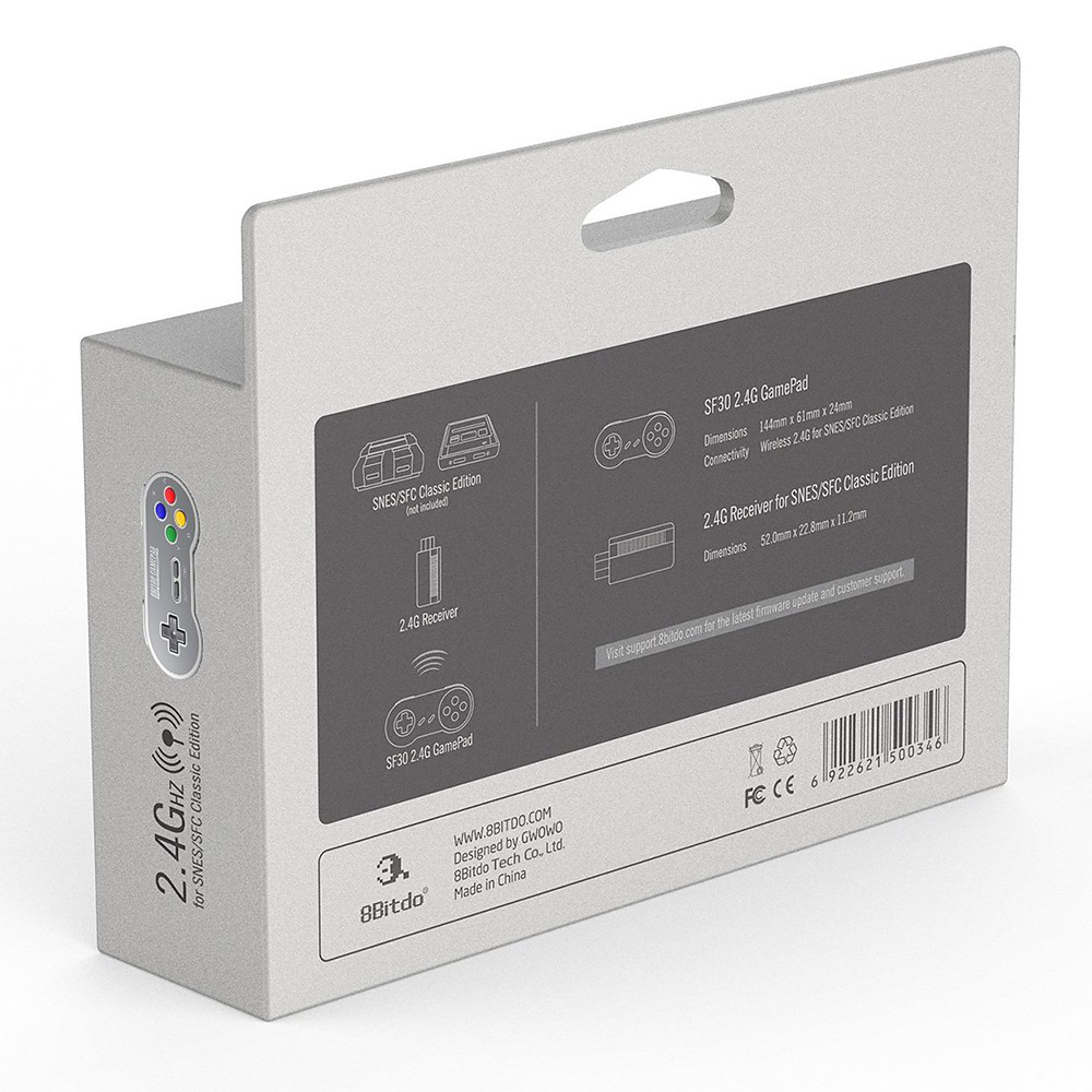 SF30 Trådlös handkontroll Gamepad, 2.4gHz, grå