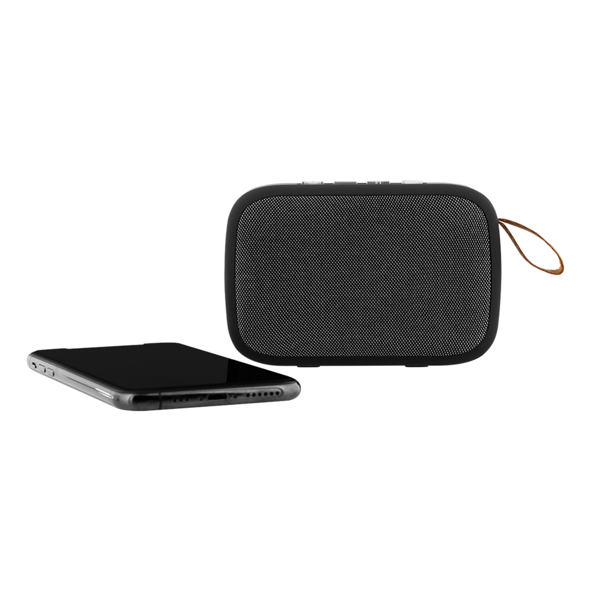 STREETZ Bärbar Bluetooth-högtalare, USB/TF/AUX/FM, svart