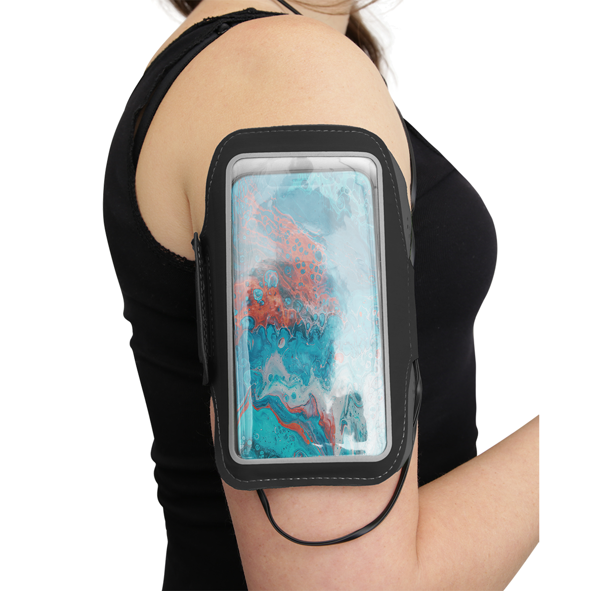 STREETZ Sportarmband med reflexer, 6.5 tum smartphones, svart