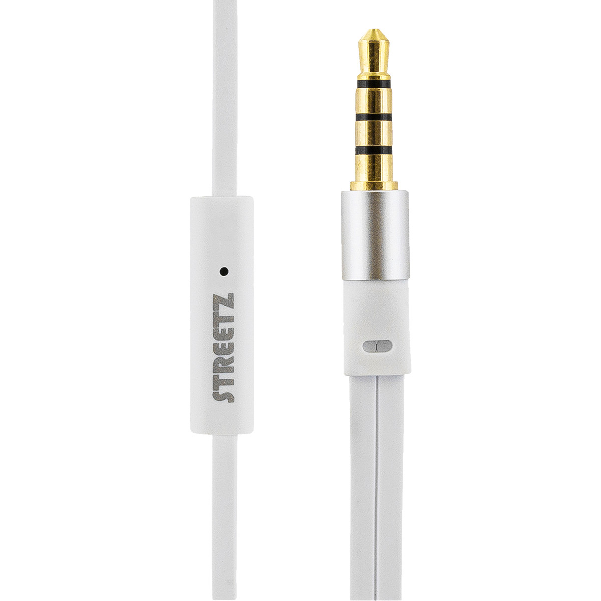 STREETZ Stay-In-Ear sporthörlurar med mikrofon, 3.5 mm, vit