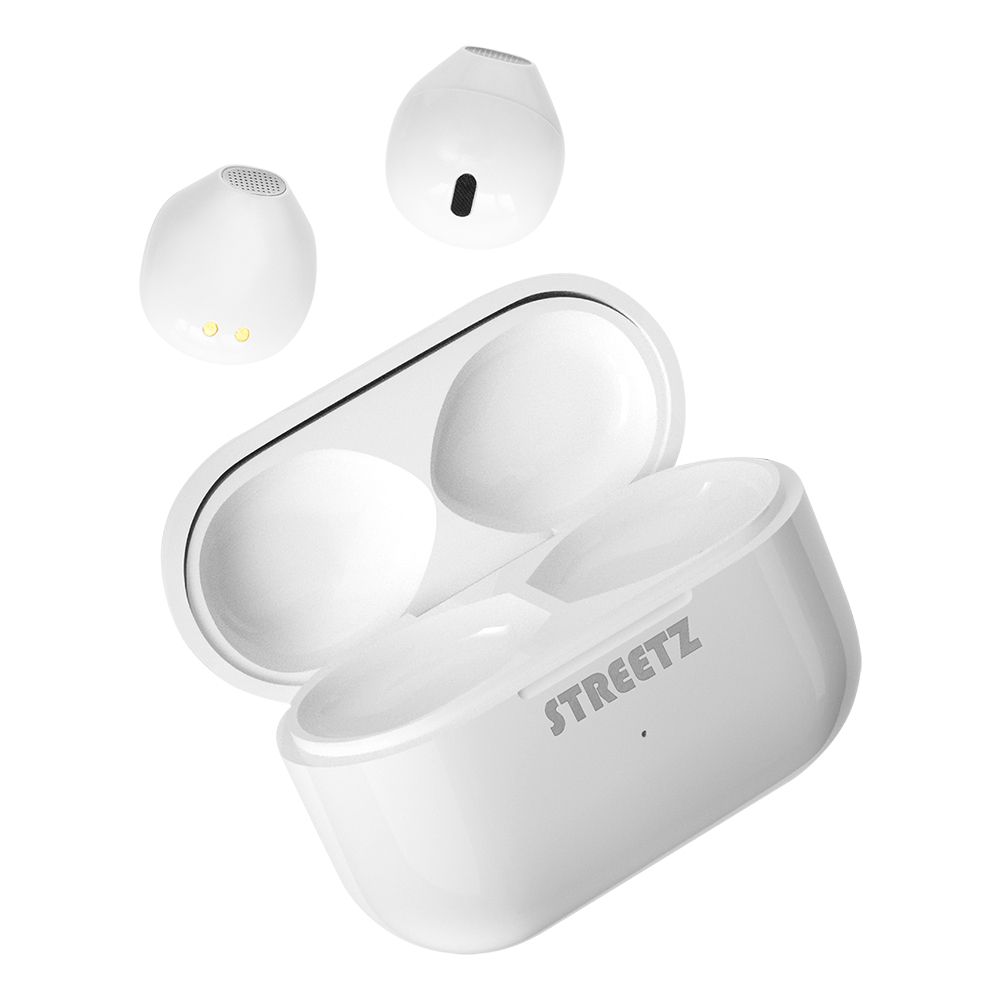 STREETZ Mini trådlösa In-Ear hörlurar, TWS, vit