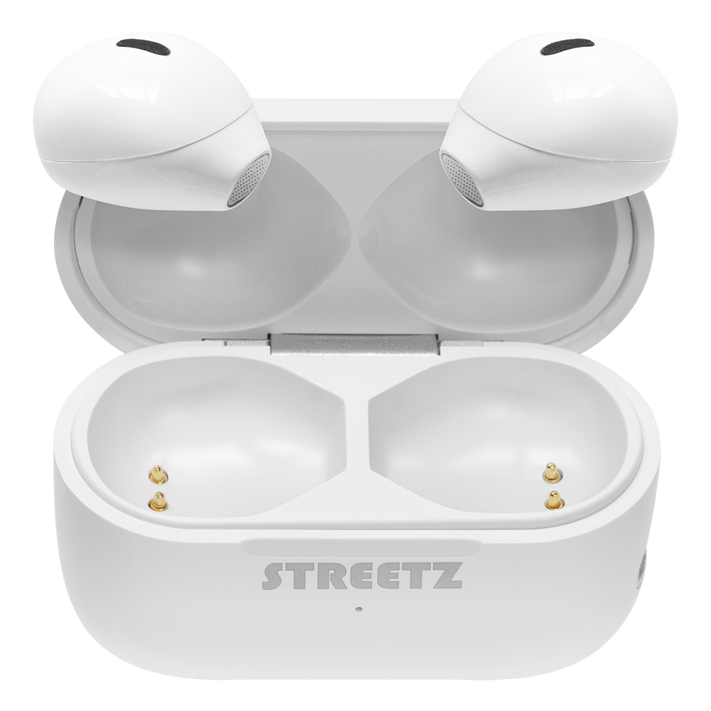 STREETZ Mini trådlösa In-Ear hörlurar, TWS, vit
