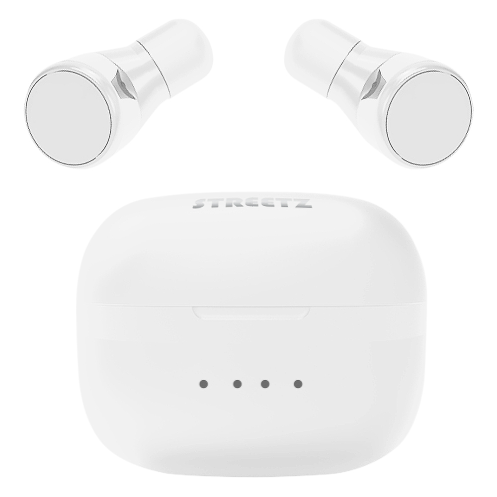 STREETZ TWS trådlösa In Ear-hörlurar, Bluetooth 5, vit