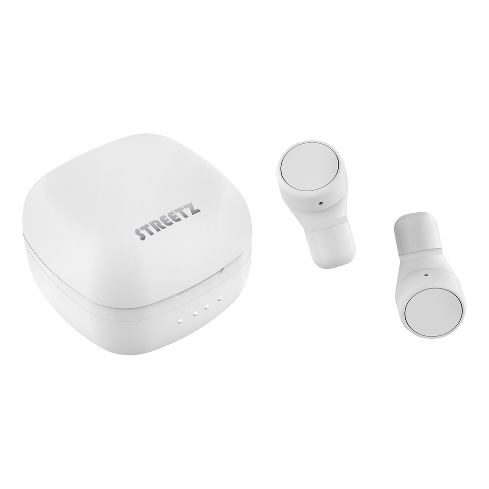 STREETZ TWS trådlösa In Ear-hörlurar, Bluetooth 5, vit