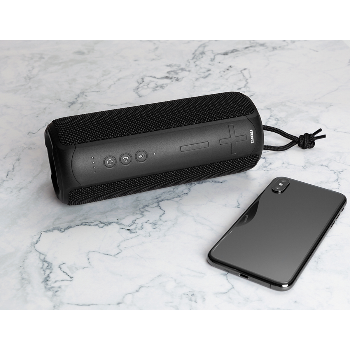 STREETZ vattentålig Bluetooth-högtalare, 3.5mm, TWS, 20W, svart