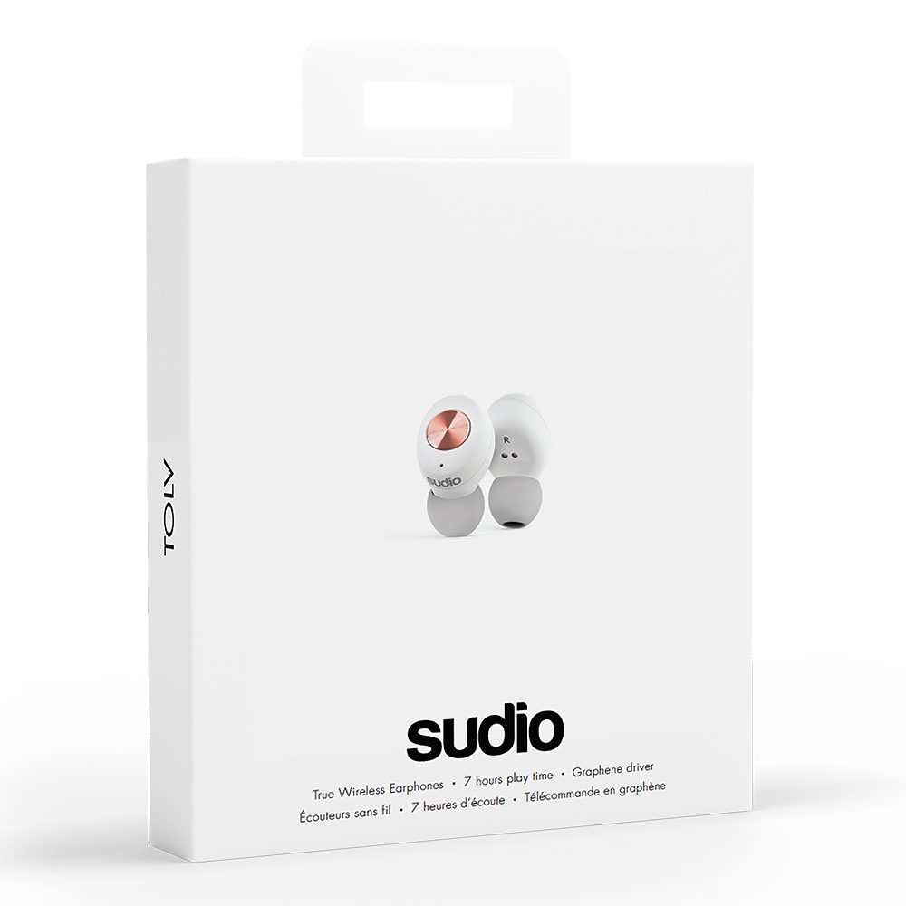 SUDIO TOLV TRUE WIRELESS SMALL CASE WHITE