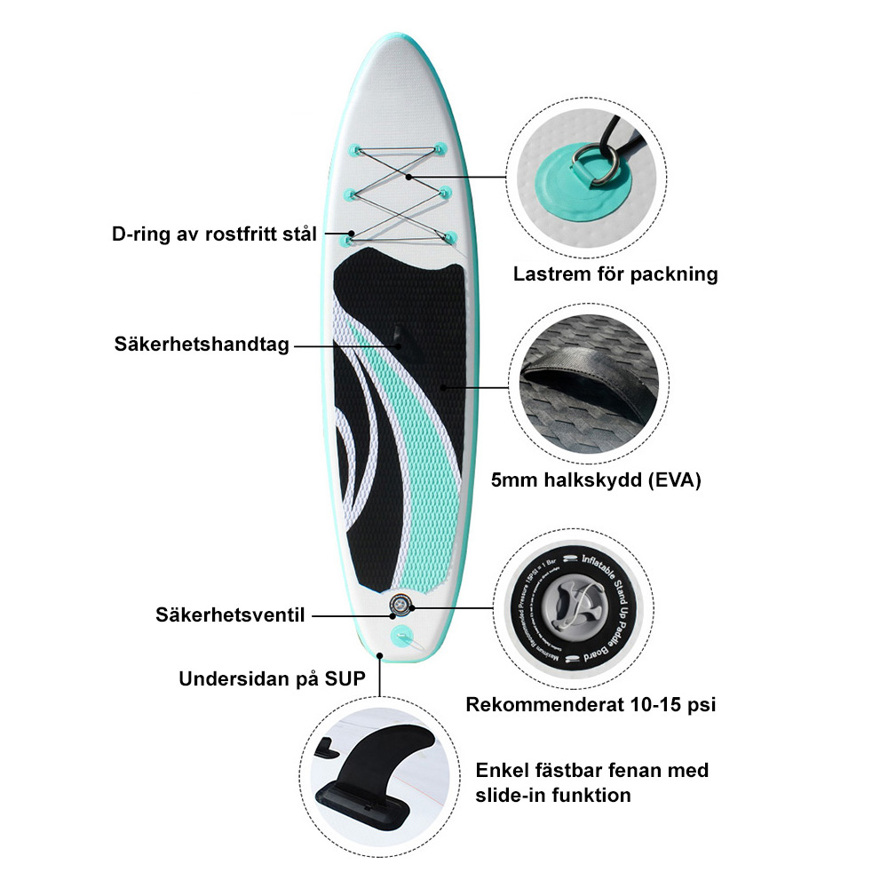 SUP-bräda uppblåsbar, Riptide, demoex