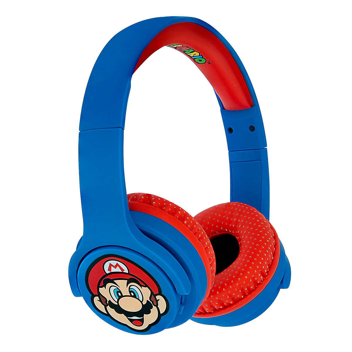 Super Mario trådlös Hörlur Junior, On-Ear, 85dB, blå/röd