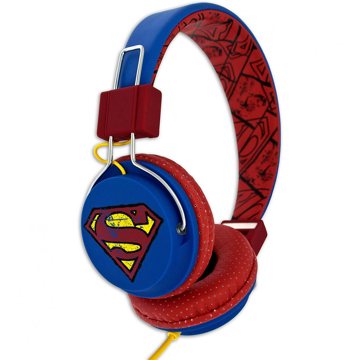 SUPERMAN Hörlur Tween On-Ear 100dB Blå Vintage Supermanlogo 110dB