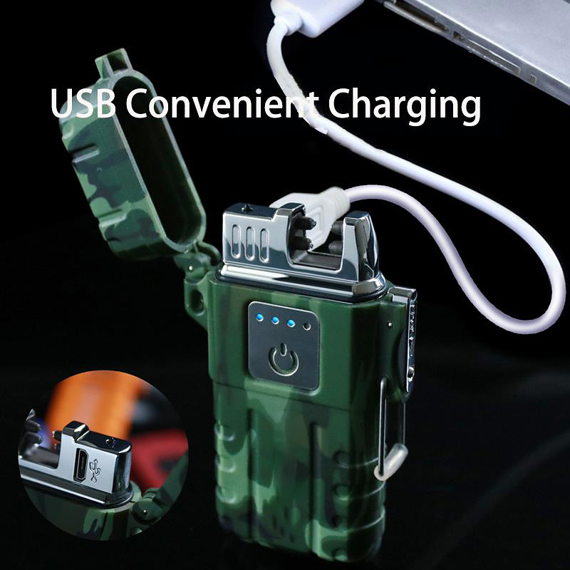 ArcLighter vattentät uppladdningsbar USB-tändare, camo grön