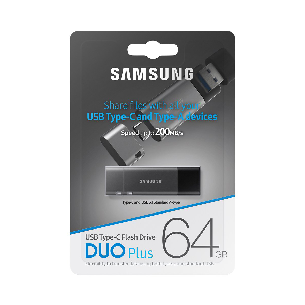 64GB Samsung usb-minne DUO Plus, Type-C/USB-A