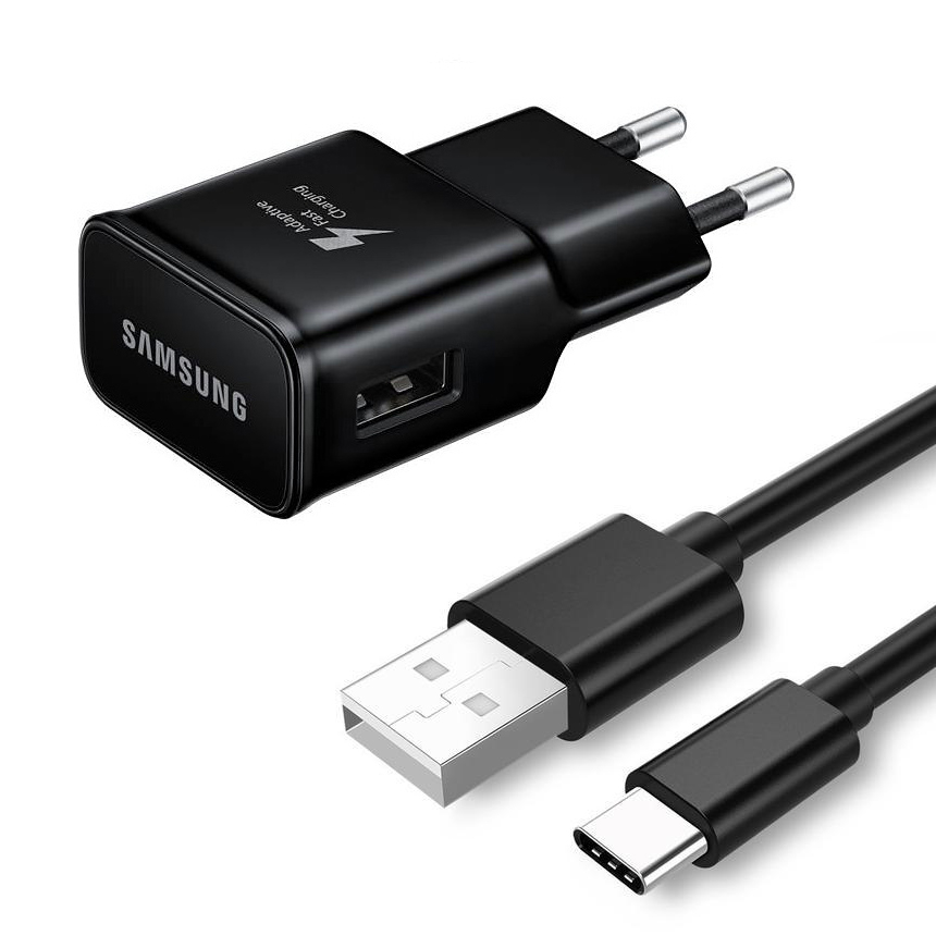 Samsung originalladdare EP-TA20EBE + EP-DW700CBE USB-C kabel