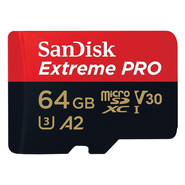 64GB SanDisk Extreme Pro MicroSDXC, 170MB/s A2