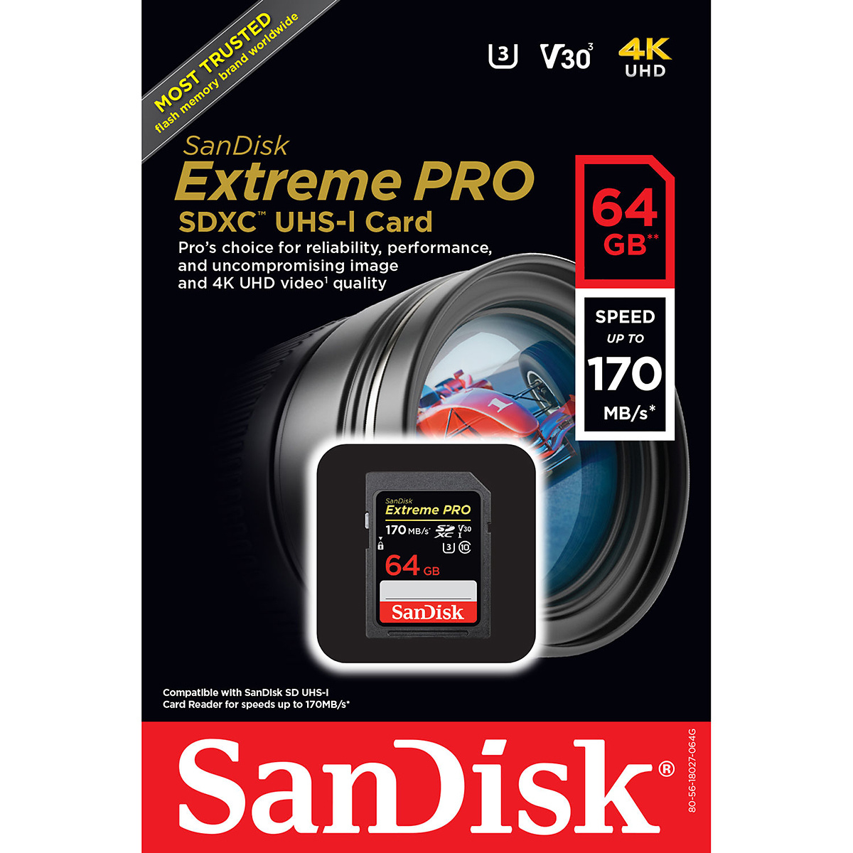 64GB SanDisk Extreme Pro SDXC 170MB/s