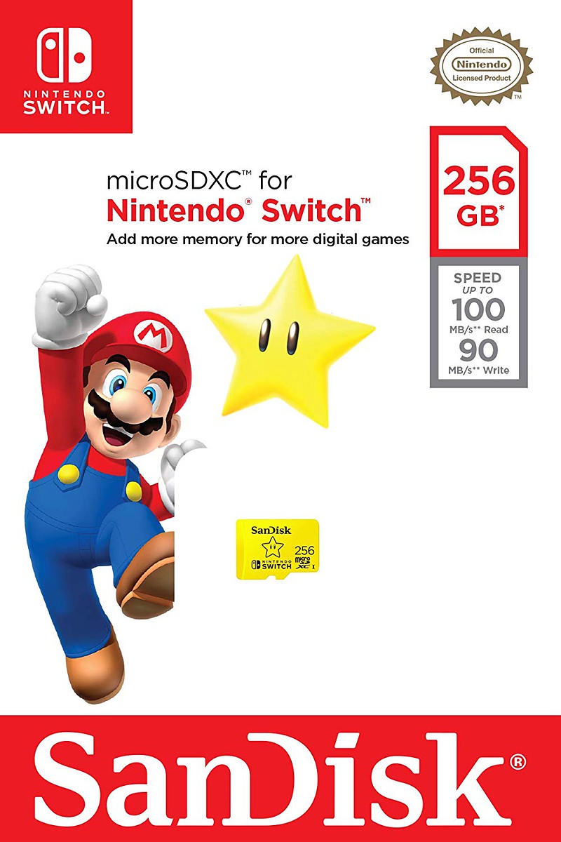 256GB SanDisk Gaming MicroSDXC till Nintendo Switch