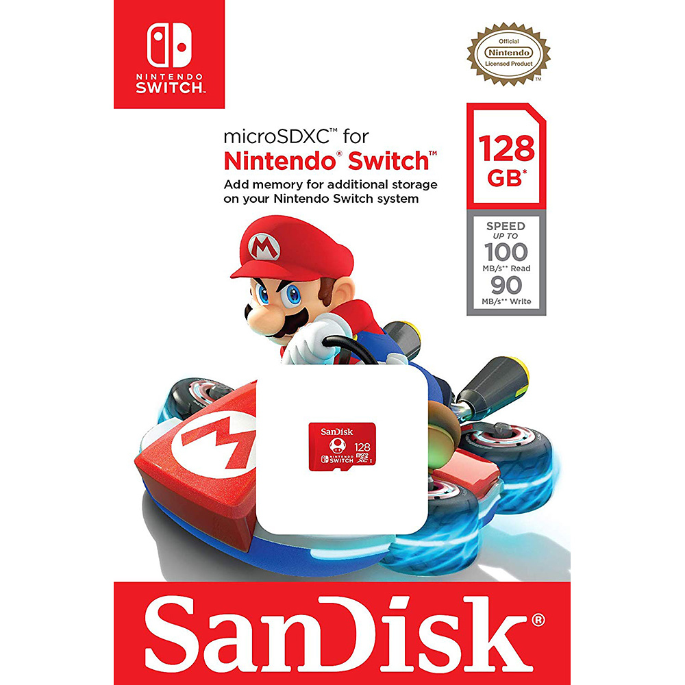 128GB SanDisk Gaming MicroSDXC till Nintendo Switch
