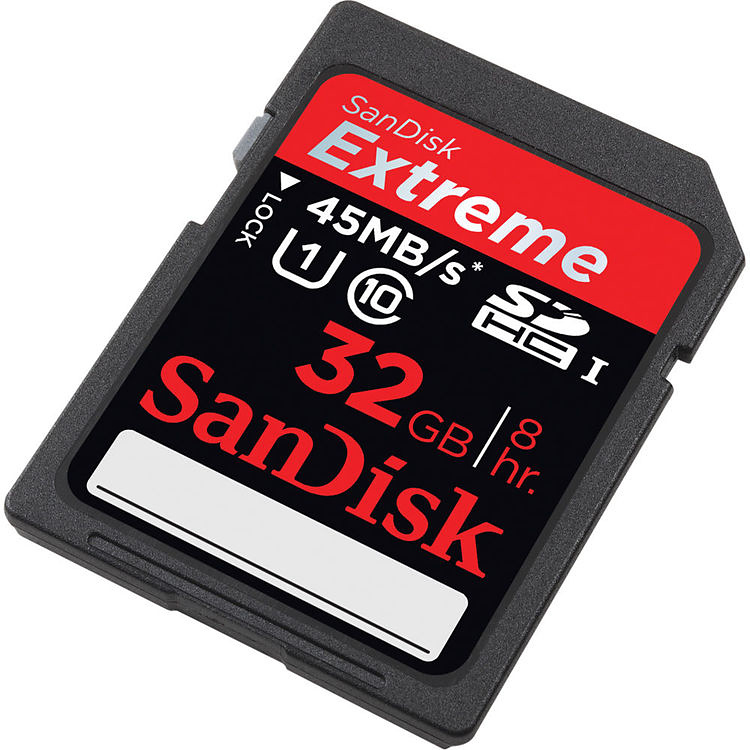 SanDisk SDHC Extreme HD 45MB/s, 32GB