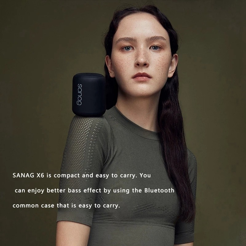 Sanag X6 Vattentät Bluetooth-högtalare, svart
