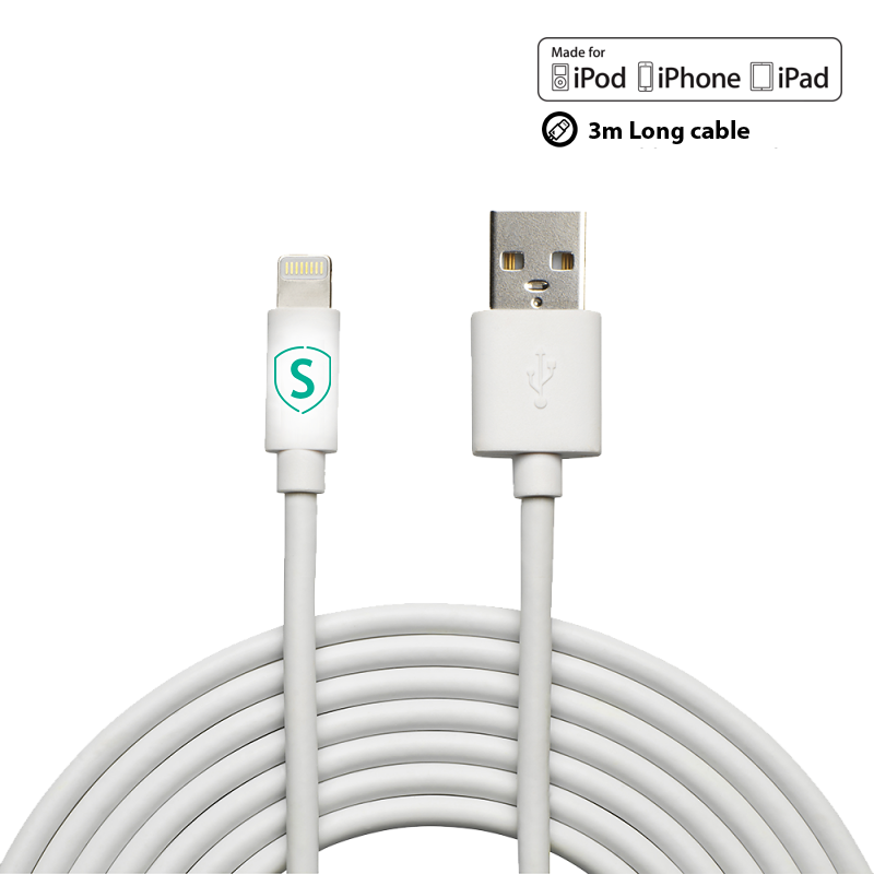 SiGN Lightning-kabel till iPhone / iPad, MFi-certifierad, 3m