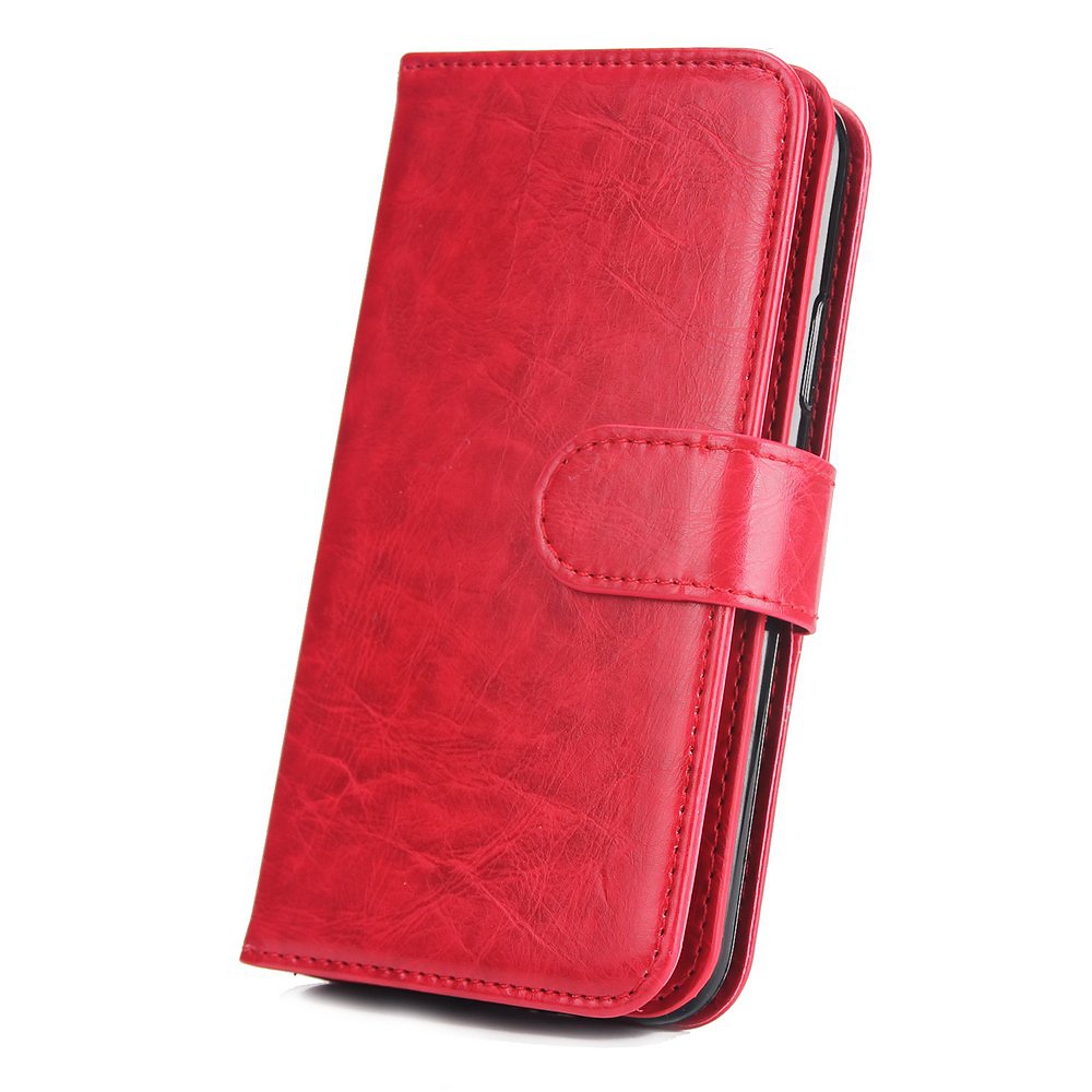 Plånboksfodral med fotoram, 9 kortplatser, iPhone XS Max, röd