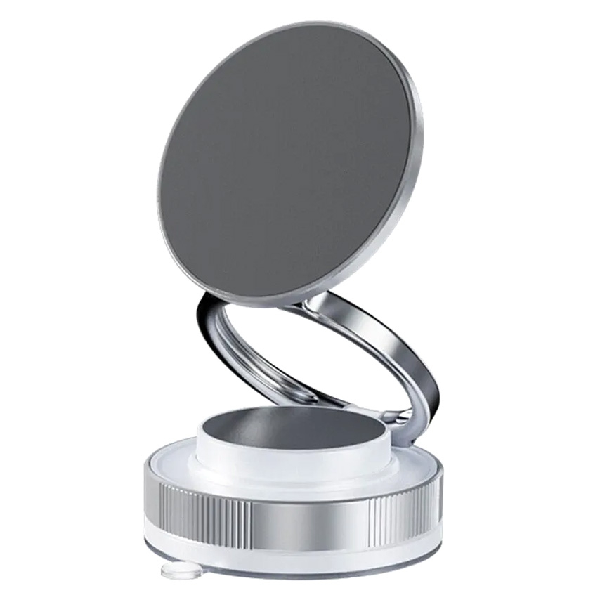 Vikbart mobilställ med sugkoppsfäste, silver