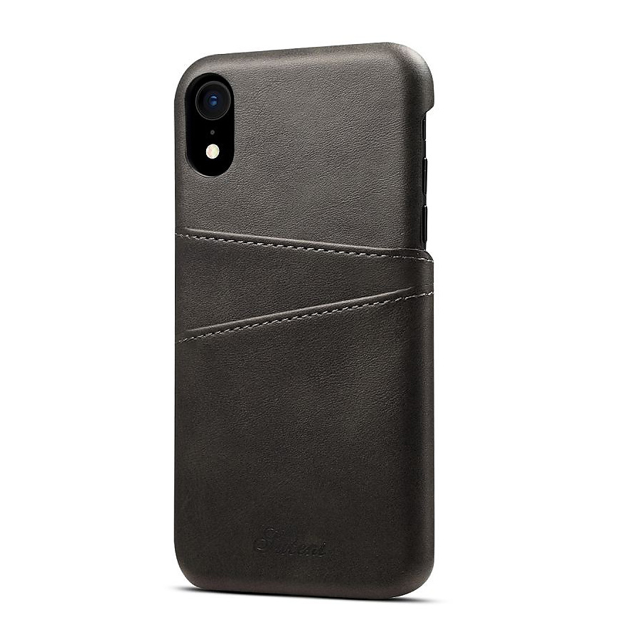 Skal med 2 kortplatser till iPhone XR 6.1, svart
