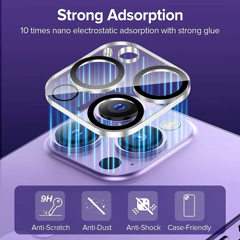 Skärmskydd för kameralinsen i härdat glas, iPhone 15 Plus