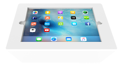Skrivbordsstativ för 9.7 iPads, 125 grader, vit