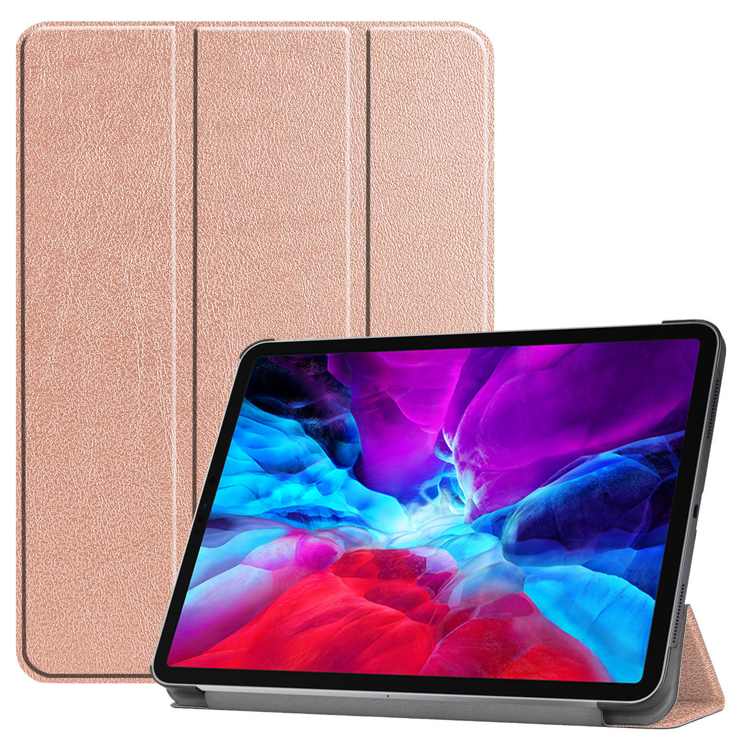 Smart cover/ställ, iPad Pro 12.9 (2020), ljusrosa