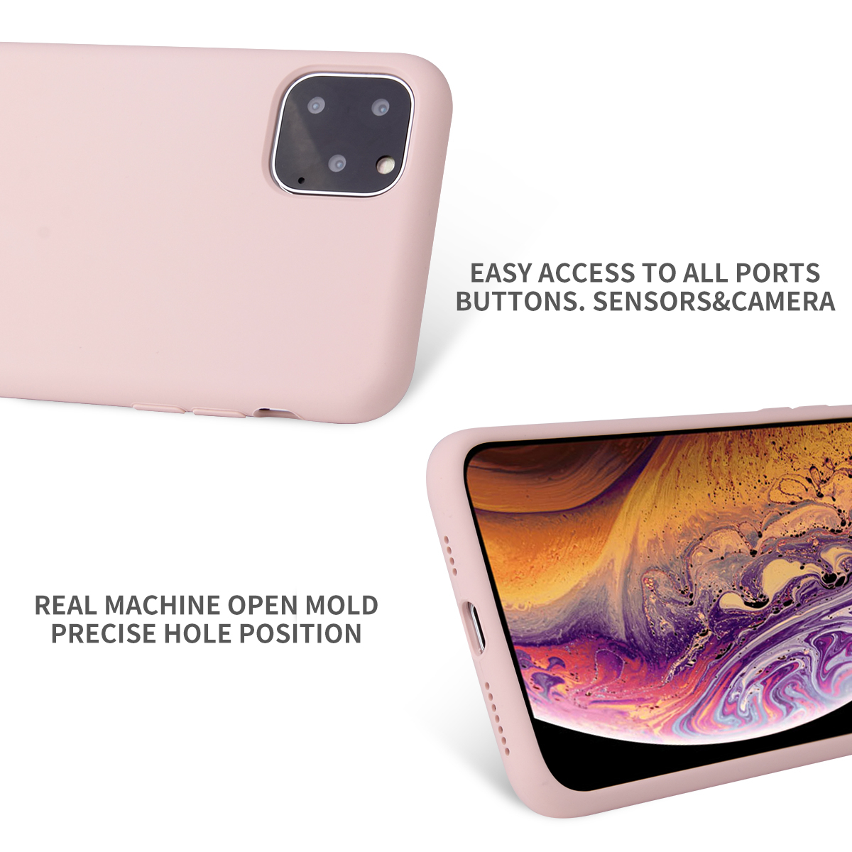 Soft Touch Silikonskal till iPhone 12 Mini, rosa