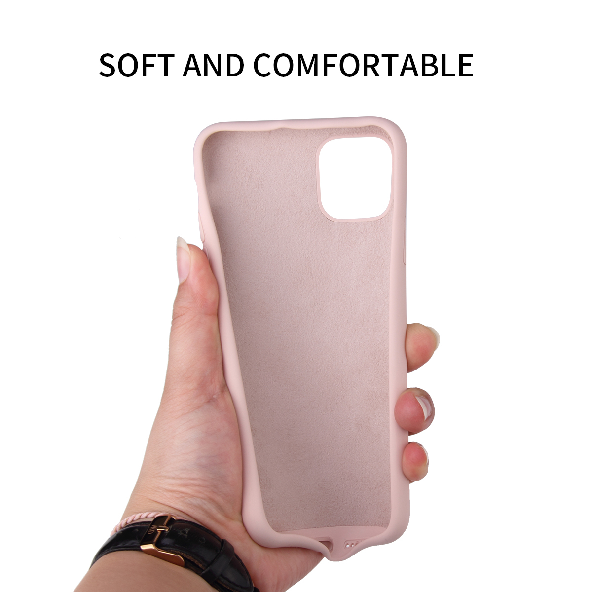 Soft Touch Silikonskal till iPhone 12 Mini, rosa