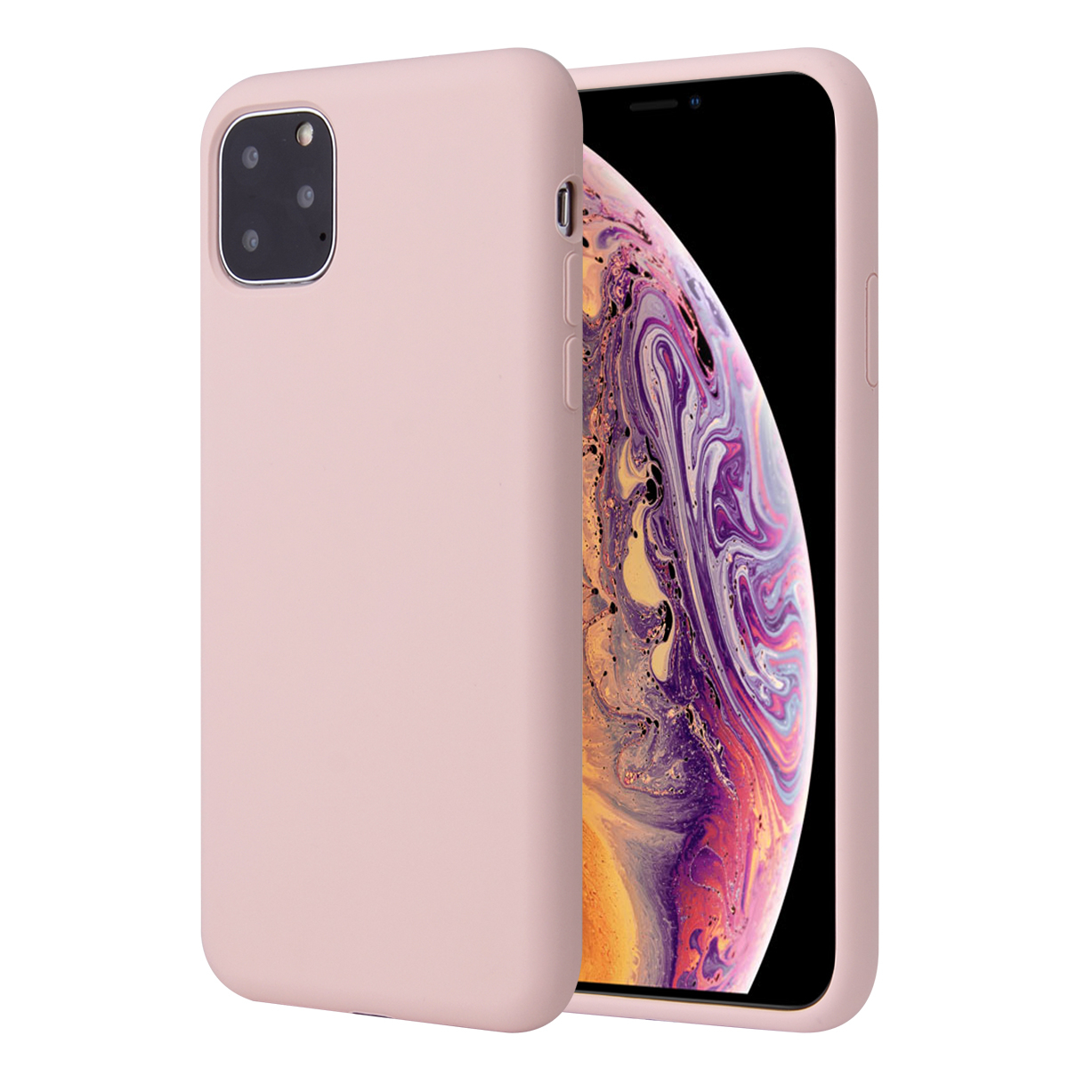 Soft Touch Silikonskal till iPhone 11, ljusrosa